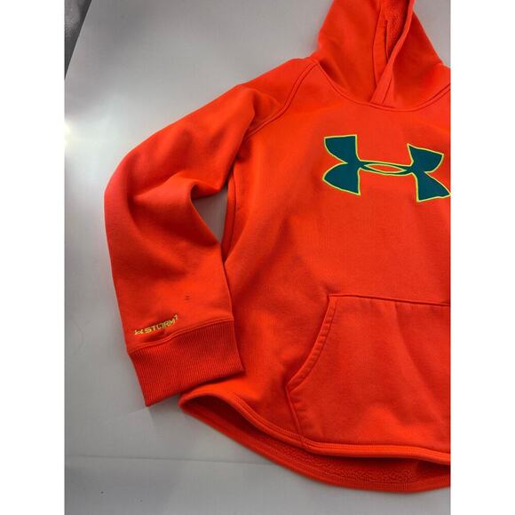 Under Armour Sweatshirt Youth Extra Large Bright Orange Kidscore Active Hoodie - Picture 4 of 10